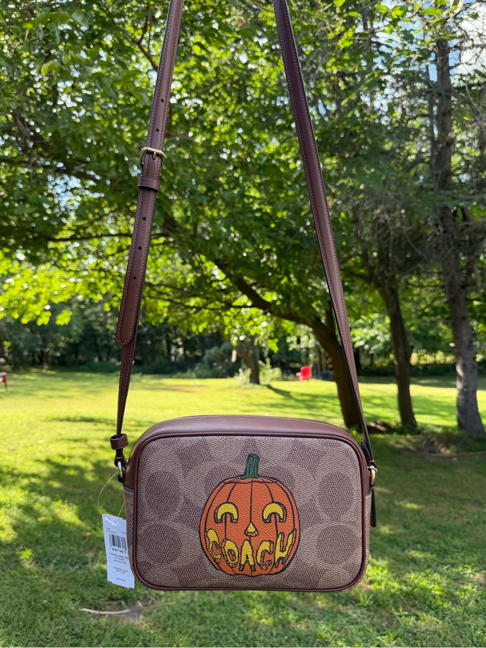 Coach Jamie Camera Bag Halloween Pumpkin Signature Canvas CCK86 NWT